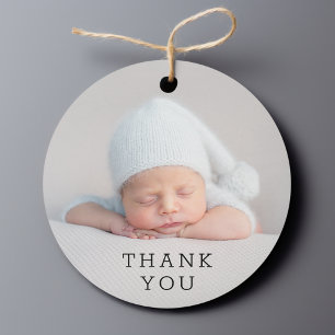 Tack Newborn Baby Shower-skript Gåvor Etiketter
