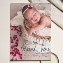 Tack Newborn Photos Script Calligraphy Meddelande