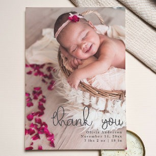 Tack Newborn Photos Script Calligraphy Meddelande