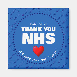TACK NHS 75 år Magnet