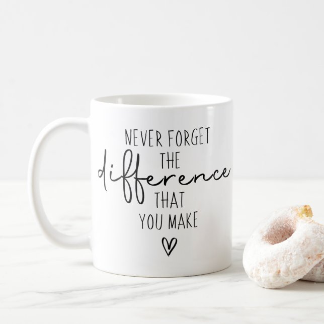 Tack Ni Glömmer Aldrig Skillnaden Ni Gör Kaffemugg (Med munk)