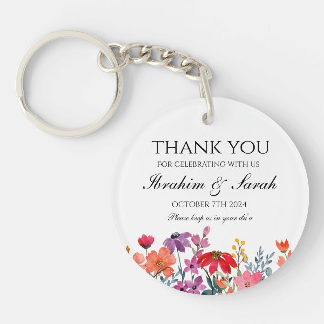 Tack nikah muslim bröllopsförmån blommigt (Framsidan)