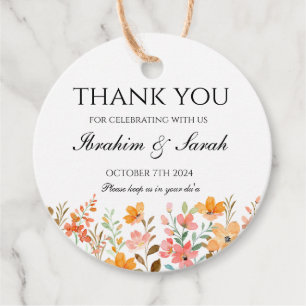 Tack nikah muslim bröllopsförmån blommigt gåvor etiketter