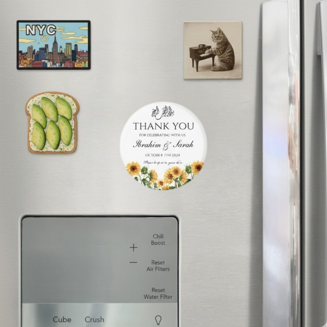 Tack nikah muslim bröllopsförmån blommigt magnet (Skapare uppladdad)