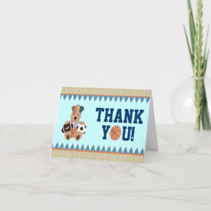 Tack Notecard för All-Stjärna valpbaby shower Kort