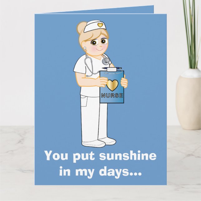 Tack Nurse Sunshine Kort (Framsida)