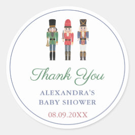 Tack Nutcracker Ballet Leksak Soldiers Helgdagar Runt Klistermärke