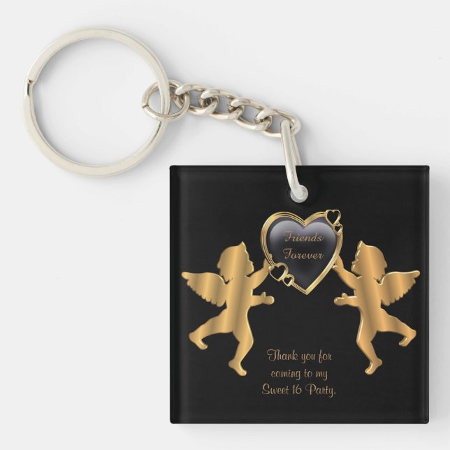 Tack nyckelring för gullet 16 (Framsidan)