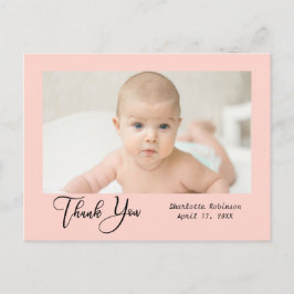 Tack | Nyfödd bebis Photo Vykort