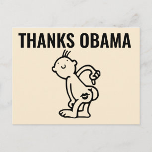 TACK OBAMA Roliga vykort