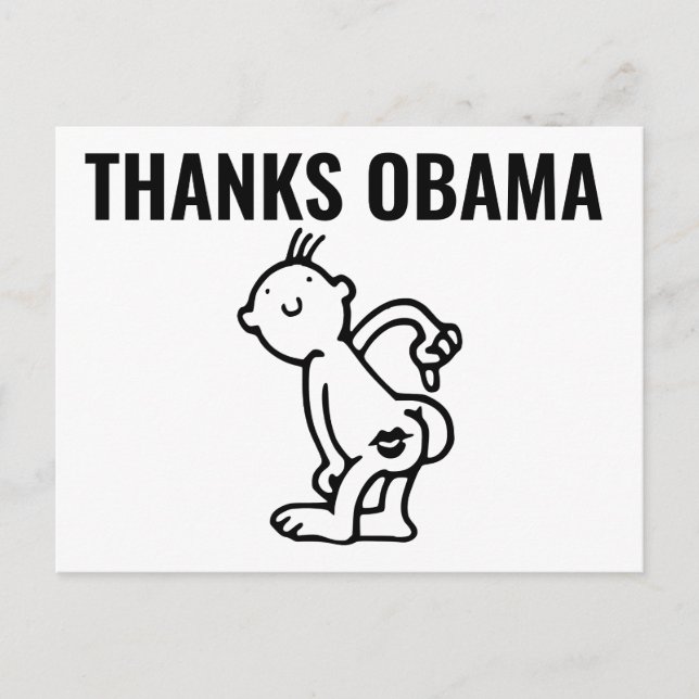 TACK OBAMA Roliga vykort (Framsida)