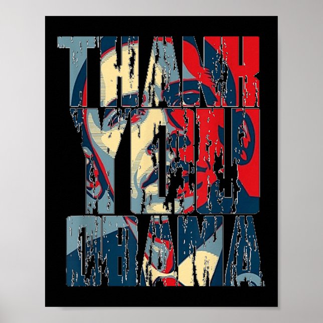 Tack Obama T Shirt - Vintage_1 Poster (Framsidan)