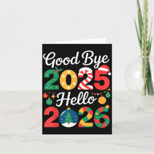 Tack och adjö 2025 Hej 2026 Gott nytt år Chris Kort