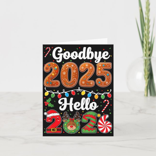 Tack och adjö 2025 Hej 2026 Gott nytt år Chris Kort (Framsida)