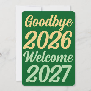 Tack och adjö 2026 Välkommen 2027 Julkort