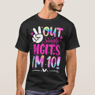Tack Och Adjö Ensiffriga JAG Är 10 År Gammal 10-år T Shirt