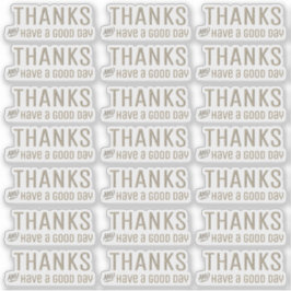 Tack och ha en öppen Bra Dag-knapp Klistermärken