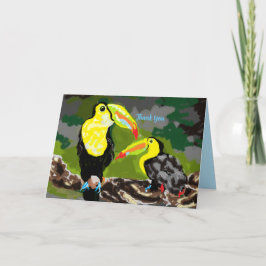 Tack- och hälsningskort: Paradisfåglar Tack Kort