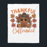 Tack- och koffeinfri Thanksgiving kaffe Fleecefilt<br><div class="desc">Tack- och koffeinfri Thanksgiving Coffee Älskare Essential T-Shirt</div>