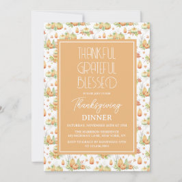 Tack och lov, använd minimal Thanksgiving Inbjudningar