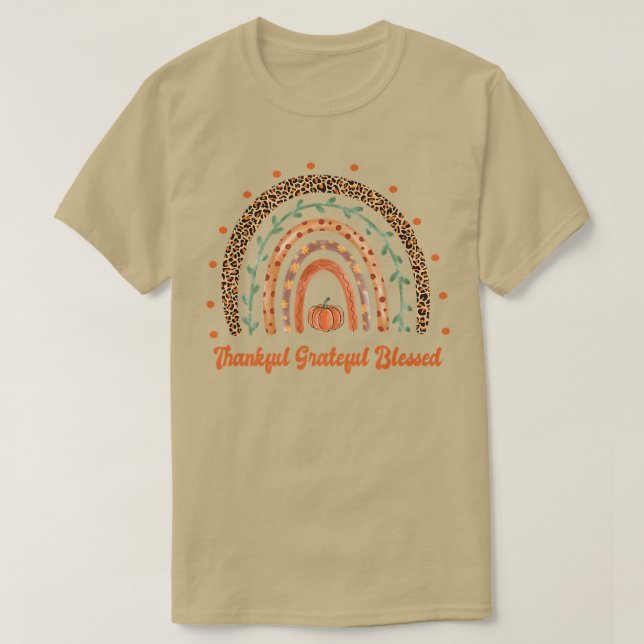 Tack och lov, BlsedFall Autumn Boho Rainbow T Shirt (Design framsida)