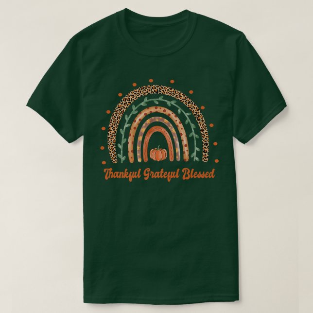 Tack och lov, BlsedFall Autumn Boho Rainbow T Shirt (Design framsida)