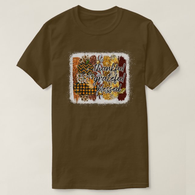 Tack och lov faller nu hösten hösten över t shirt (Design framsida)