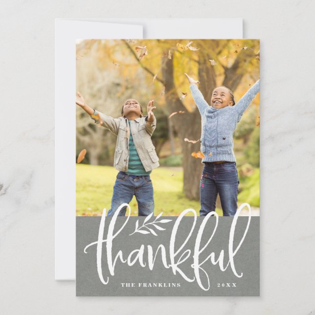 Tack och lov | Fotokort för Thanksgiving Julkort (Framsida)