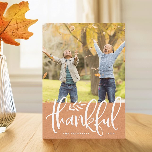 Tack och lov | Fotokort för Thanksgiving Julkort (Skapare uppladdad)