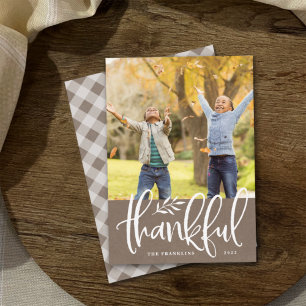 Tack och lov Fotokort för Thanksgiving Julkort