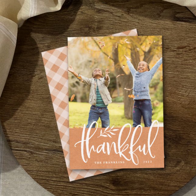 Tack och lov | Fotokort för Thanksgiving Julkort (Skapare uppladdad)