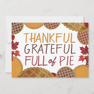 Tack och lov, Fullt i Paj Happy thanksgiving Julkort