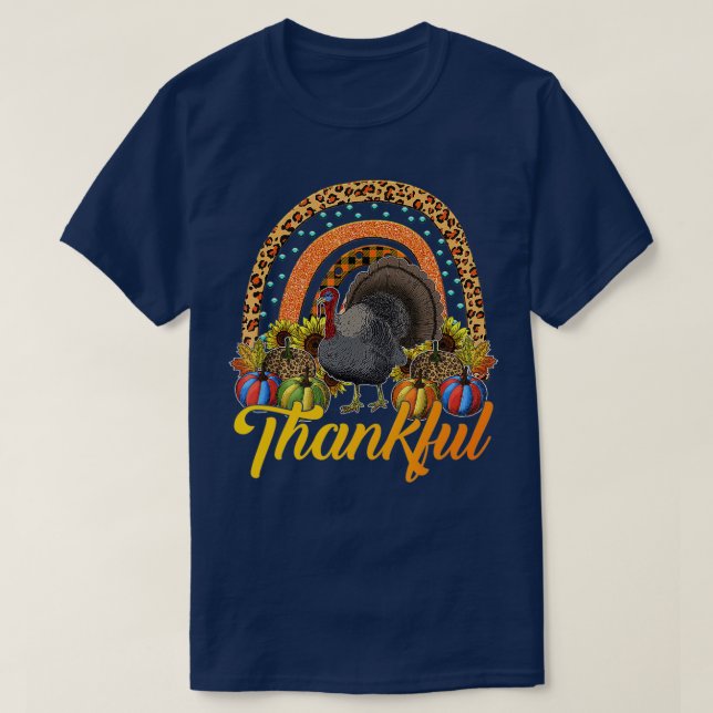 Tack och lov, Happy thanksgiving Dag Turkiet Fu T Shirt (Design framsida)