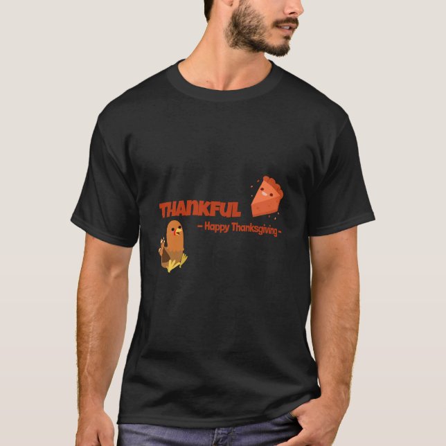 Tack och lov Happy thanksgiving T Shirt (Framsida)