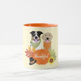Tack och lov Hundar Thanksgiving Harvest Pumpkins Mugg
