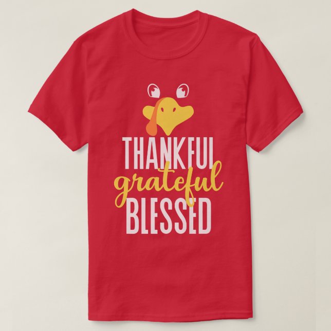 Tack och lov, Manar i familjen Blad Thanksgiving T Shirt (Design framsida)