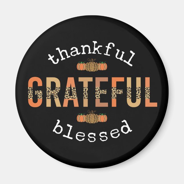 Tack och lov minskar Roligten Leopard-utskriften Magnet (Framsidan)