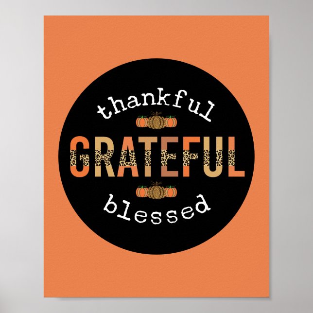 Tack och lov minskar Roligten Leopard-utskriften Poster (Framsidan)