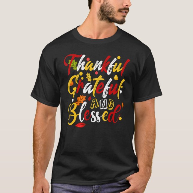 Tack och lov och välsignad hösttack. t shirt (Framsida)