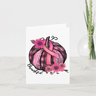 Tack och lov Rosa Pumpkin Solros Breast Cancer Awa Kort