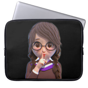 Tack och lov, Shush Cute Librarian Laptop sleeve