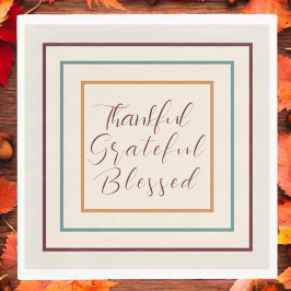 Tack och lov, stor, välsignad Thanksgiving faller Pappersservett