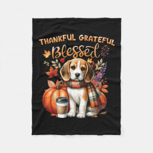 Tack och lov, tack och lov, Beagle Hund, Lycklig f Fleecefilt