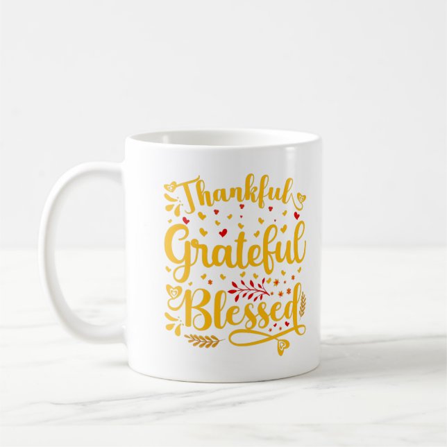Tack och lov, tack och lov, tack och lov, Thanksgi Kaffemugg (Vänster)