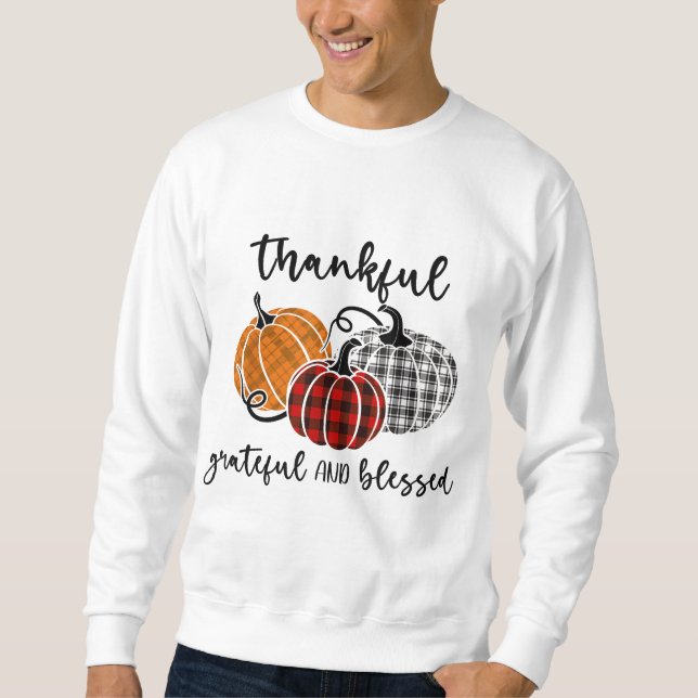 Tack och lov, tack och lov, tack och lov, Thanksgi Lång Ärmad Tröja (Framsida)