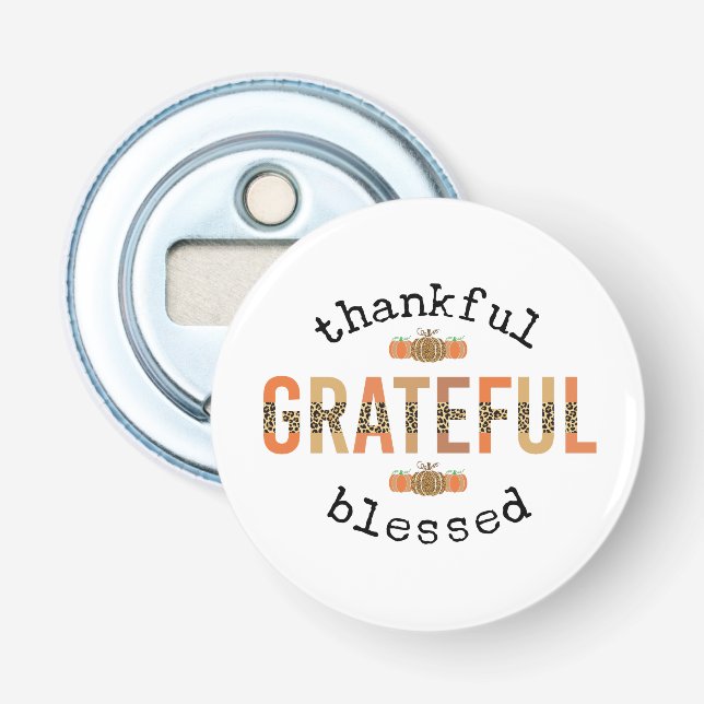 Tack och lov, Thanksgiving för bläck och kur Flasköppnare (Framsidan)