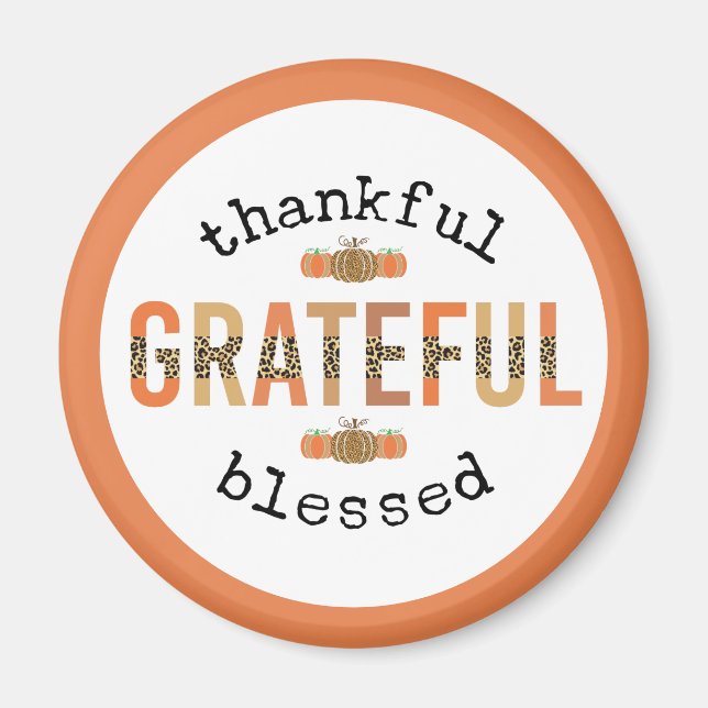 Tack och lov, Thanksgiving för bläck och kur Magnet (Framsidan)