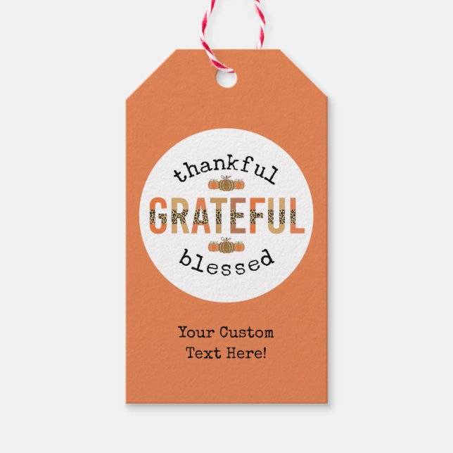 Tack och lov, Thanksgiving för bläck och kur Presentetikett (Framsidan)