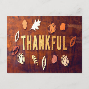 Tack och lov, Thanksgiving Höst löv Pumpkin Vykort
