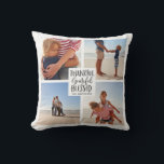 Tack och lov, thanksgiving med välsignade foton kudde<br><div class="desc">Tack och lov har du en helgdag med flera foto-thanksgivingar. Handskriven text.</div>